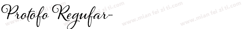Protofo Regufar字体转换